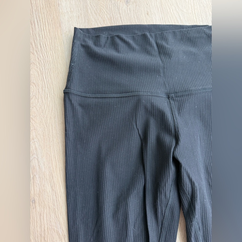 Lululemon Align Ribbed Black Leggings 28” - Picture 4 of 6